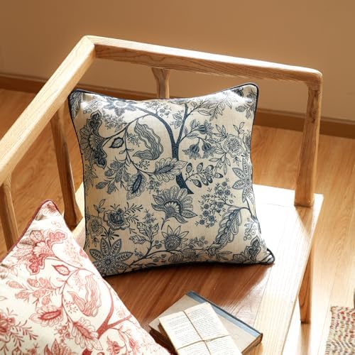 ISAENNE Designer Linen Square Throw Pillow Cover - Image 2