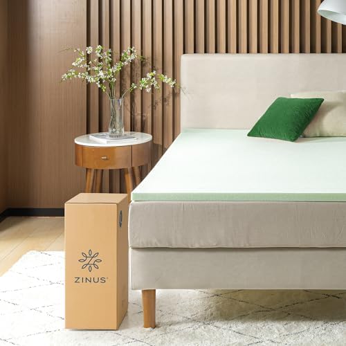 ZINUS 2 Inch Green Tea Memory Foam Mattress Topper, Pressure-Relieving Layer - Image 4