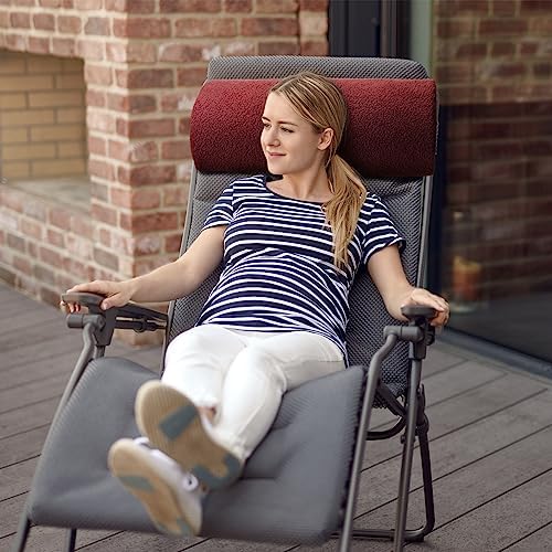 Wesiti Recliner Leg Rest Cushion Footrest Pillow Elevate Feet, Wine Red - Image 5