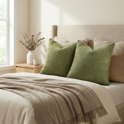 decorUhome Chenille Decorative Throw Pillow Covers 16x16 Set of 2 - Image 7