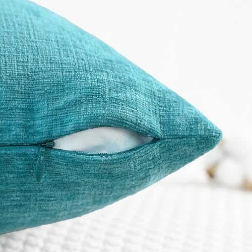 CaliTime Decorative Couch Throw Pillow Covers 20 X 12 Inches Lake Blue - Image 3