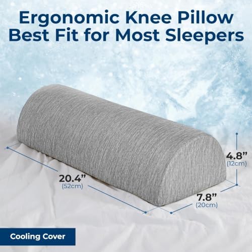 5 STARS UNITED Knee Pillow for Back Sleeping – Cooling Cover - Image 5