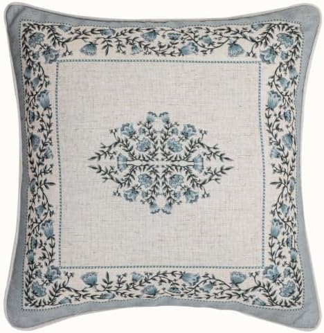 ISAENNE Designer Vintage Linen Throw Pillow Cover by Isaennehomedecoration
