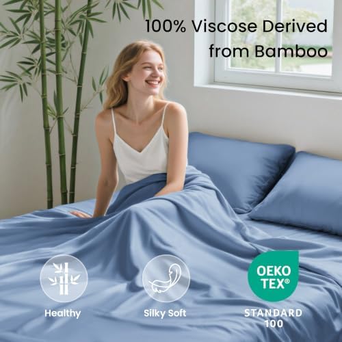 Love's cabin 4 Piece California King Size Sheet Set, 100% Rayon Derived from - Image 2