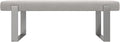 VANT Upholstered Bed Bench - Ribbed Stone - Brushed Nickel - Contemporary Modern, Bedroom Bench Seat, Hallway, or Entryway