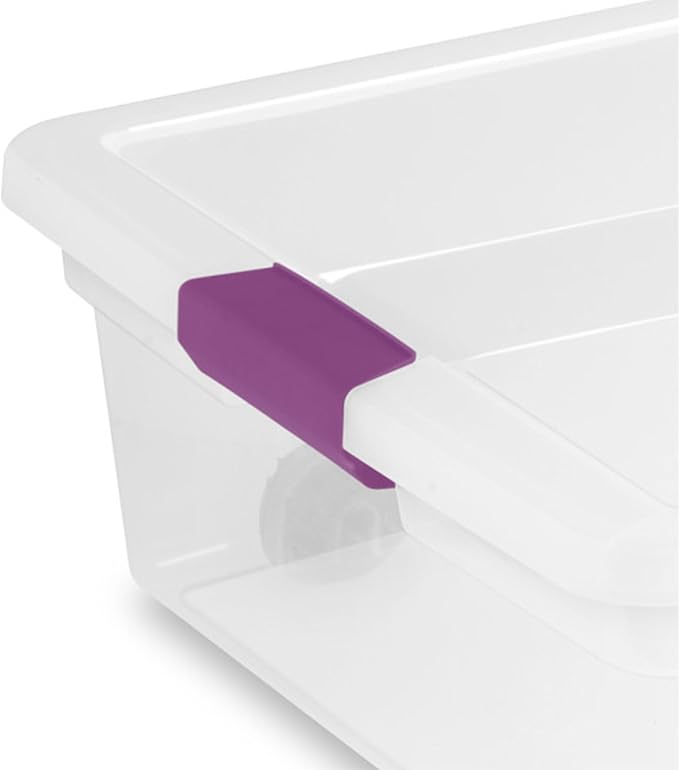 Sterilite 16-Pack 60 Quart ClearView Latch Box, Wheeled Underbed Organizer Bins with Latching Lids - Clear Plastic Organization Containers for Closet, Bedroom, Shelving Units and Everyday Home Storage