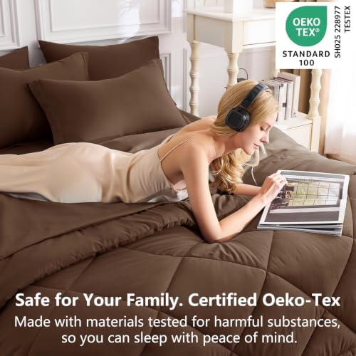 CozyLux Oversized King Comforter Set 120"x98", 7 Piece - Image 3