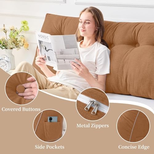 Sasttie Headboard Pillow Twin/Twin XL, Wedge Pillow Headboard - Image 5