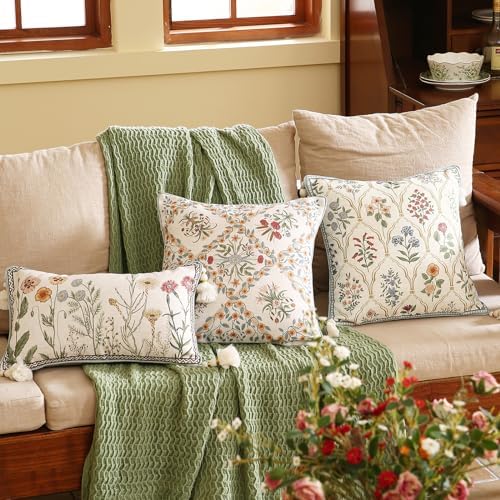 ISAENNE Vintage Linen Throw Pillow Cover - Image 3