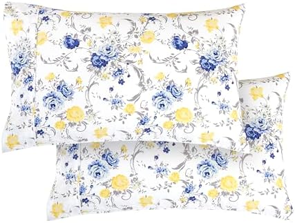 Elegant Comfort 6-Piece Sheet Set Deep Pocket Floral, Jenna Gold - Image 6
