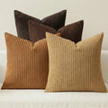 MIULEE Fall Corduroy Decorative Throw Pillow Covers Camel Brown 20x20 by MIULEE
