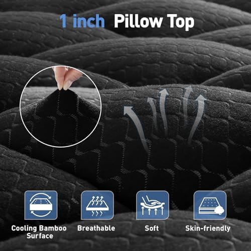 Dual Layer 3 Inch Memory Foam Mattress Topper Full Size, 2 Inch Cooling Gel - Image 5