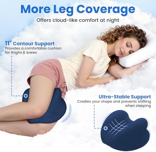 Knee Pillow for Side Sleepers, Gel Memory Foam Sciatic Pillow - Image 5