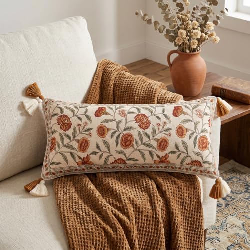 ISAENNE French Linen Rectangle Throw Pillow Cover - Image 2