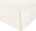 Amazon Basics Lightweight Pleated Bed Skirt, Full, Off White, Solid