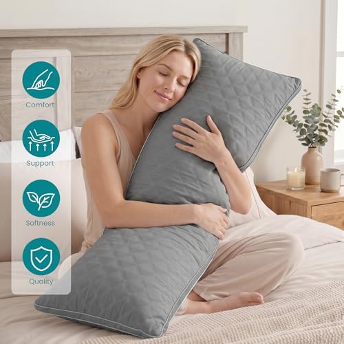 Oubonun Full Body Pillow for Side Sleeper, Adjustable Firm Long Bed Pillow - Image 2