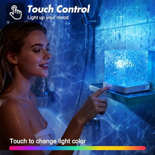 2-Pack Waterproof Shower Light, Rechargeable Ocean Wave Projector Light - Image 4