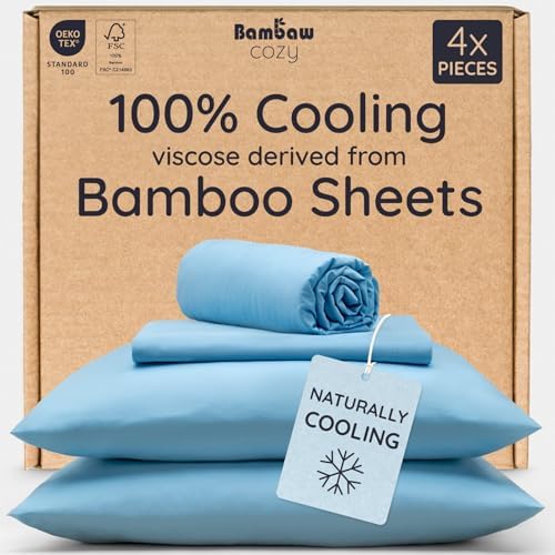 Bambaw 4pcs King Size Sheets Set – 100% Viscose Derived from Bamboo Sheets by Bambaw