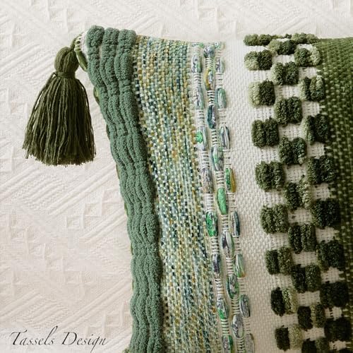 Kevin Textile Boho Tufted 20x20 Inch Pillow Cover 1 Pack - Image 2