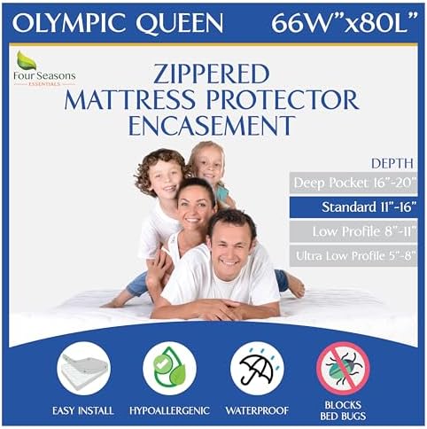 Zippered Olympic Queen Mattress Protector by FourSeasonsEssentials