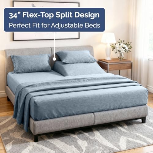 Flex Top Split Head King 4 Piece Sheet Set - Image 4