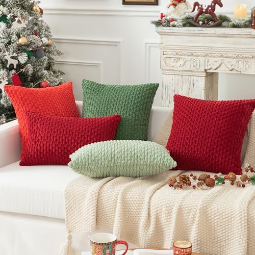 Kevin Textile Soft Corduroy 14"x20" Lumbar Pillow Cover 1 Pack, Army Green - Image 4