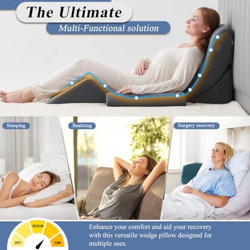 Axelrod 4PCS Orthopedic Bed Wedge Pillow Set, Post Surgery Foam - Image 4