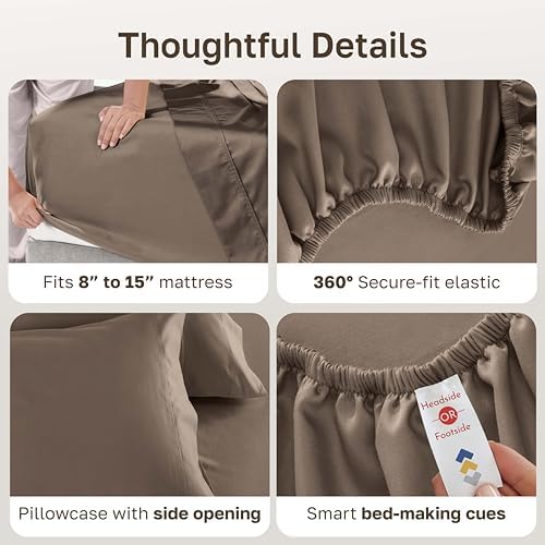 California Design Den 600 Thread Count XL Twin Sheets Cotton - Image 5