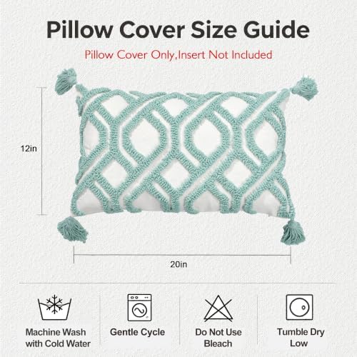 Lumbar Boho Pillow Covers 12x20 Tufted - Image 6