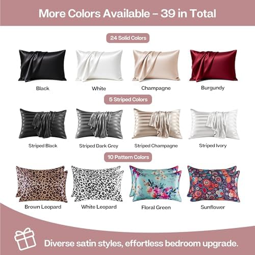 MR&HM Satin Pillowcase 2 Pack, Standard Size 20"x26", Rose Taupe - Image 7