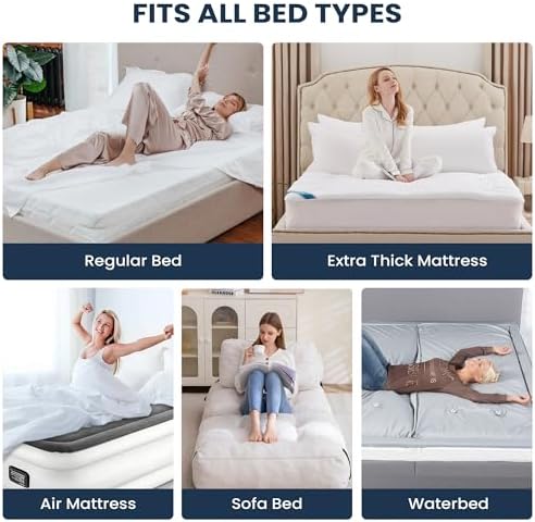 Queen Mattress Pad Fitted Cooling & Breathable - Image 7