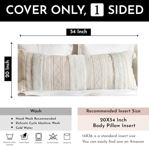 BlissBlush 20X54 Oversized Large Lumbar Pillow Cover - Image 2