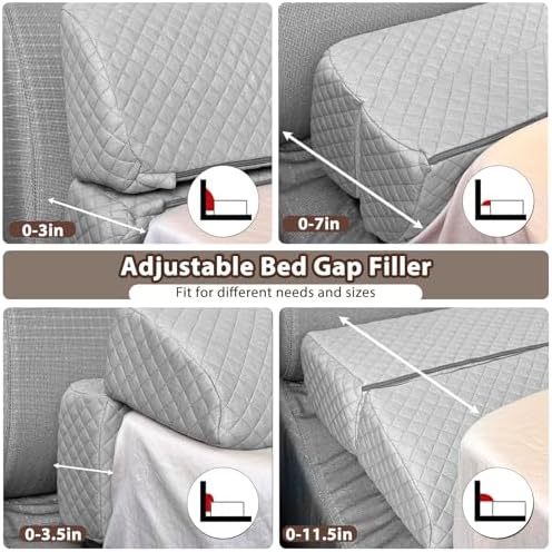 4 Modes Pillow Wedge for Headboard Gap, Foldable Bed Wedge Pillow, Bed Gap - Image 5