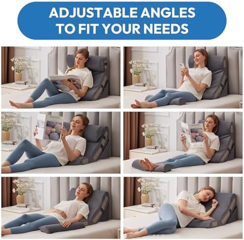 Ahpmeoa 3PCS Wedge Pillow Set for After Surgery, Back Pillow for Bed Sitting up - Image 3