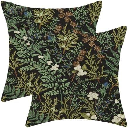 Spring Pillow Covers 16x16 Inch Set of 2, Seasonal Vintage Floral Outdoor by AEIOAE