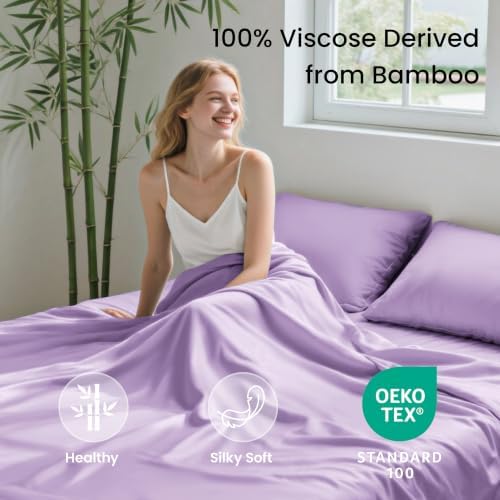 Love's cabin 4 Piece Full Size Sheet Set, 100% Rayon Derived from Bamboo - Image 2