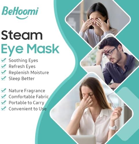 BeHoomi 20 Packs Steam Eye Mask, Heated Eye Mask Warm Compress - Image 3