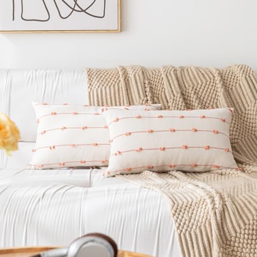 YEENAASY Boho Throw Pillow Covers 12x20 Set of 2 Farmhouse Pillow Cases - Image 6