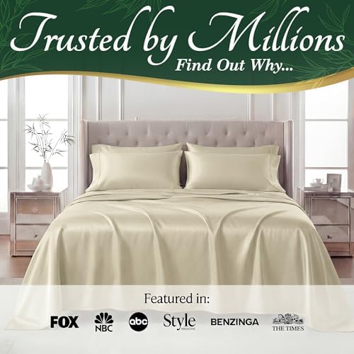 DECOLURE 100% Viscose Derived from Bamboo Sheets King Size, Luxury 6 Pc Set - Image 5