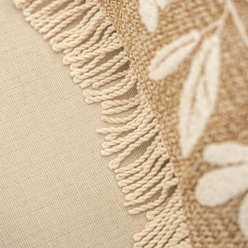 BlissBlush Lumbar Pillow Cover 12x20 Inch Indoor Outdoor, Jute Inspired Floral - Image 7