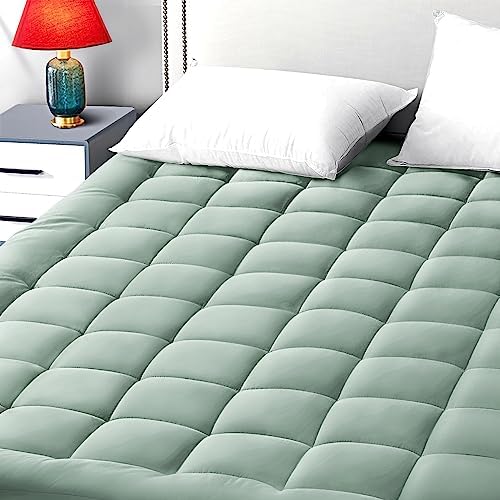 EASELAND Queen Size Mattress Pad Pillow Top Mattress Topper Cotton Top by EASELAND