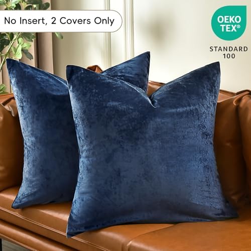 PHF Truly Velvet Throw Pillow Covers, No Insert, 2 Pack Color Gradient Cushion - Image 3