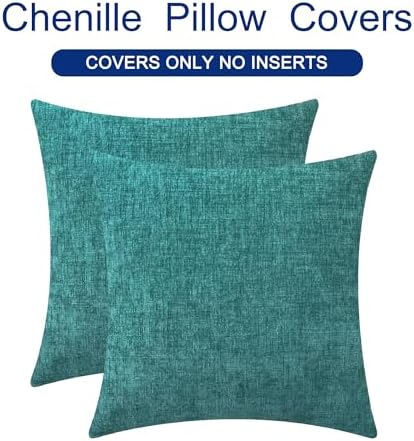 CaliTime Decorative Couch Throw Pillow Covers 26 X 26 Inches Teal - Image 6