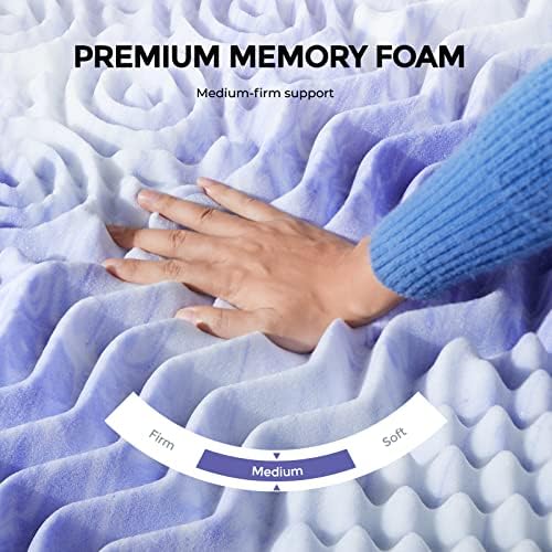 Dreamsmith Queen 3-Inch 7-Zone Cooling Gel Memory Foam Mattress Topper - Image 5