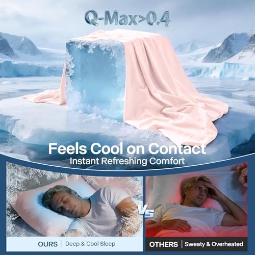 Luxury Cooling Pillowcases Standard Size 2 Pack, Q-Max>0.4 Cool Touch - Image 2