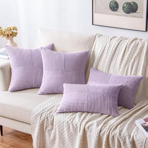 MIULEE Purple Decorative Throw Pillow Covers - Image 4