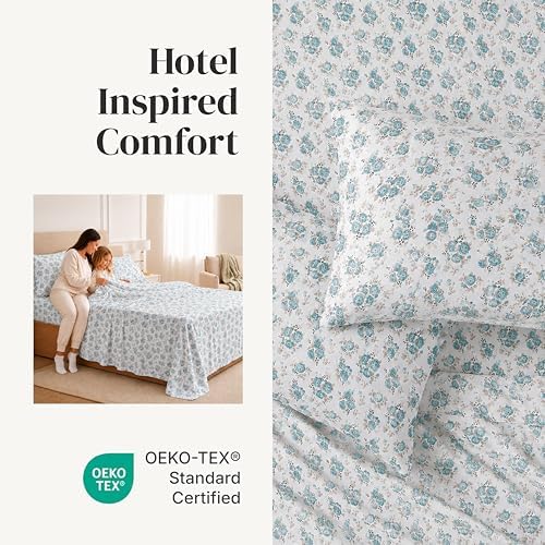 Modern Threads Printed 4-Piece Extra Soft Bedding Sheets & Pillowcase Set - Image 4