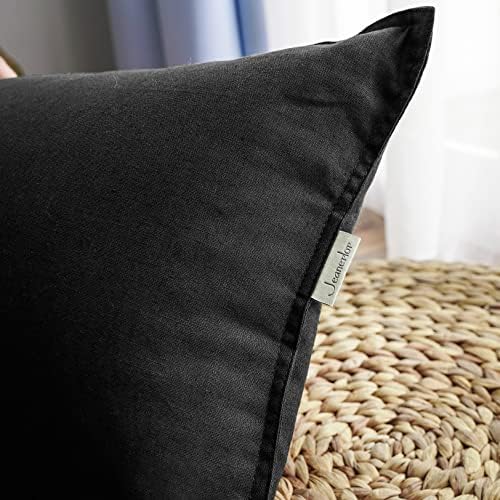 Jeanerlor Natural Cotton Linen Green Decorative 12"x20" Throw Pillow Case - Image 5
