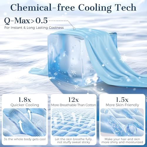 Cooling Pillow Cases 2 Pack Queen Size Cooling Pillowcases - Image 2