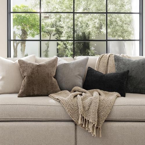 MIULEE Decorative Couch Throw Pillow Covers 22x22 Inch Brown 2 Pack - Image 3